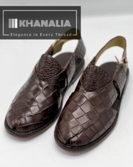 Khanalia special winter chappal brown dotted