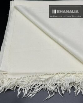 Khanalia special plain white shawl hand made